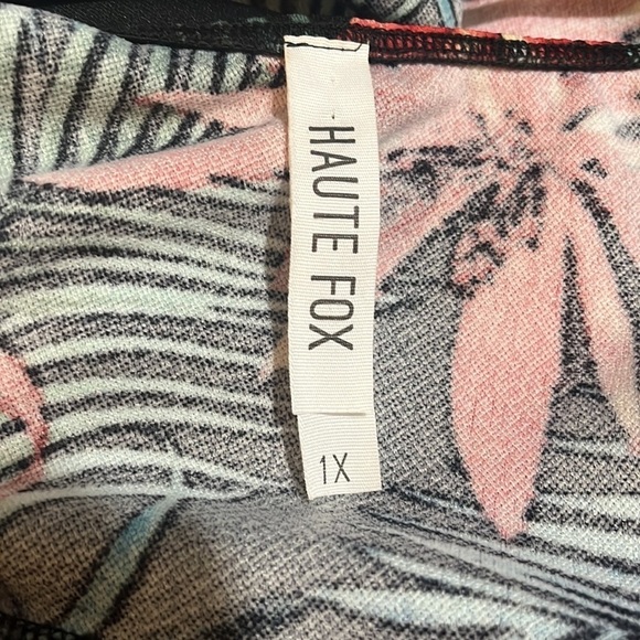 Haute Fox size 1X Tropical Flower Flare Dress - Picture 6 of 8